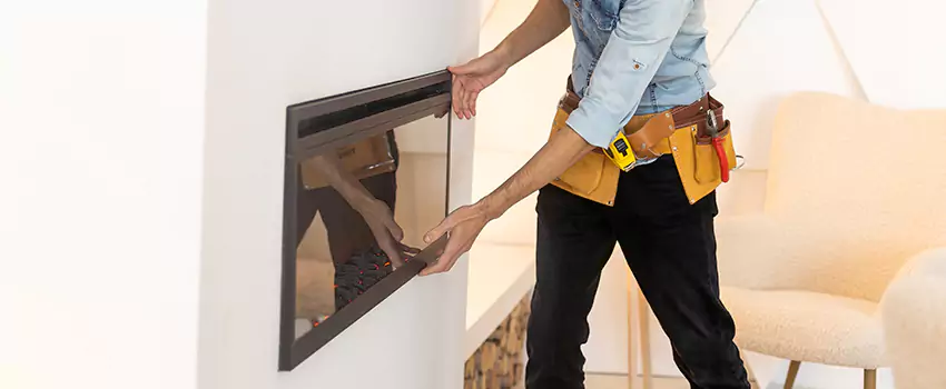 Metal Fireplace Installation in Midland, Texas