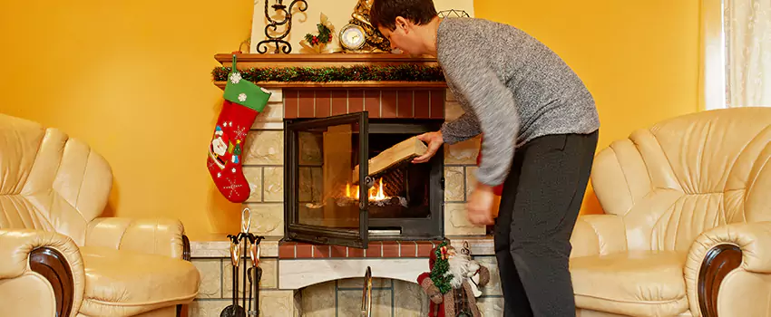 Rusted Metal Fireplace Restoration in Midland, Texas